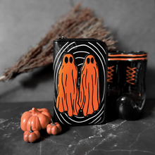 Load image into Gallery viewer, Orange &quot;Forever Haunted&quot; Wallet By VOIDEaD
