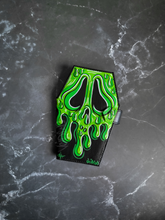 Load image into Gallery viewer, Poison Drip Painted Coffin Wallet Preorder By VOIDEaD Lime Green
