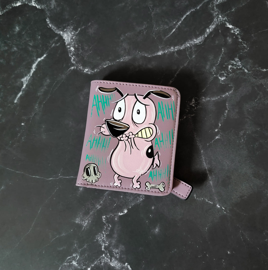 Scaredy Dog painted wallet Preorder by voidead