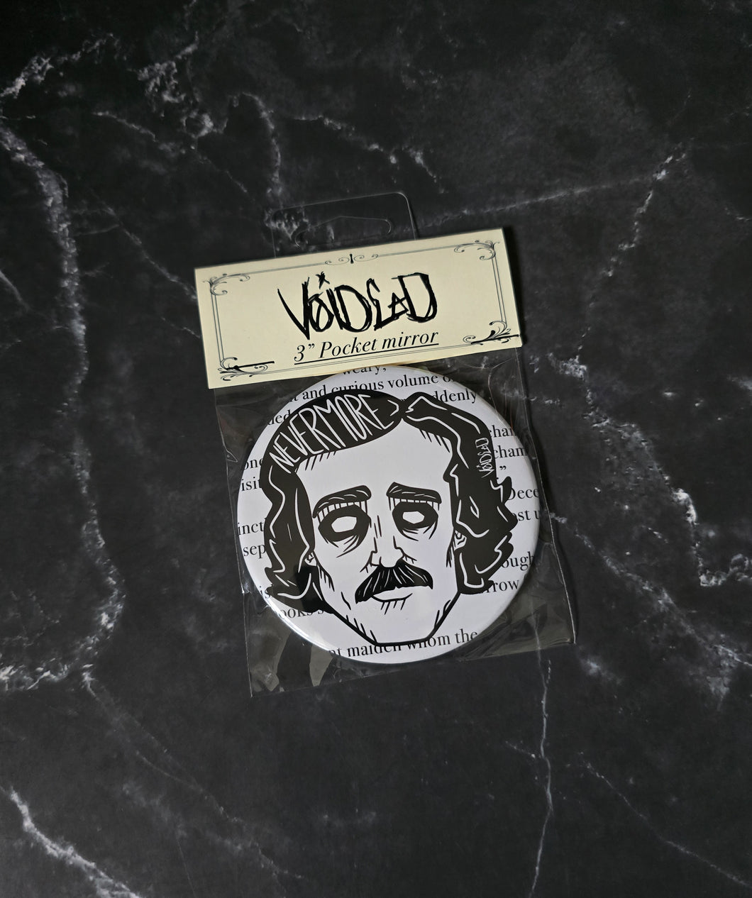 Nevermore Pocket Mirror By Voidead