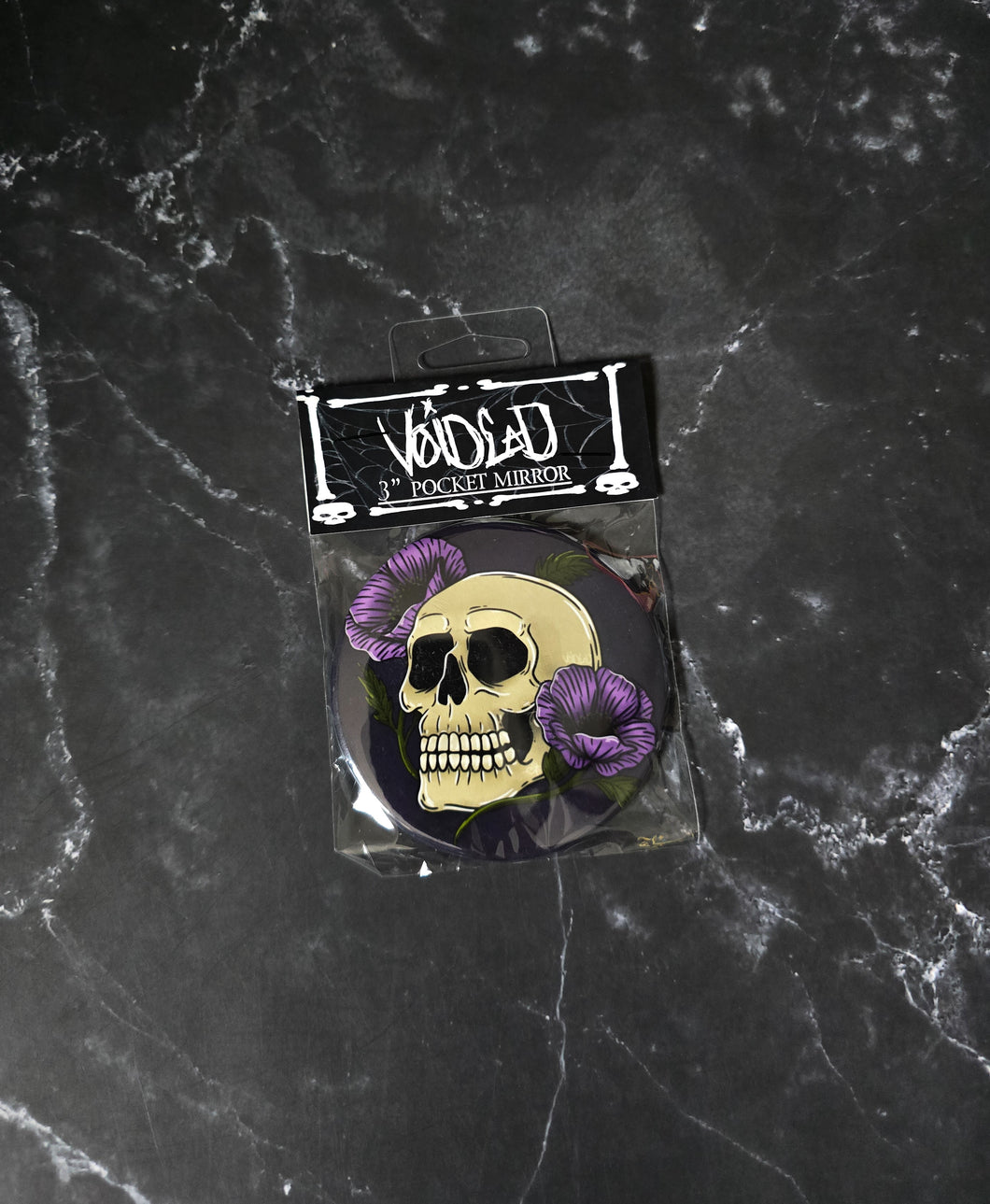 Poppy & Skull Pocket Mirror By Voidead