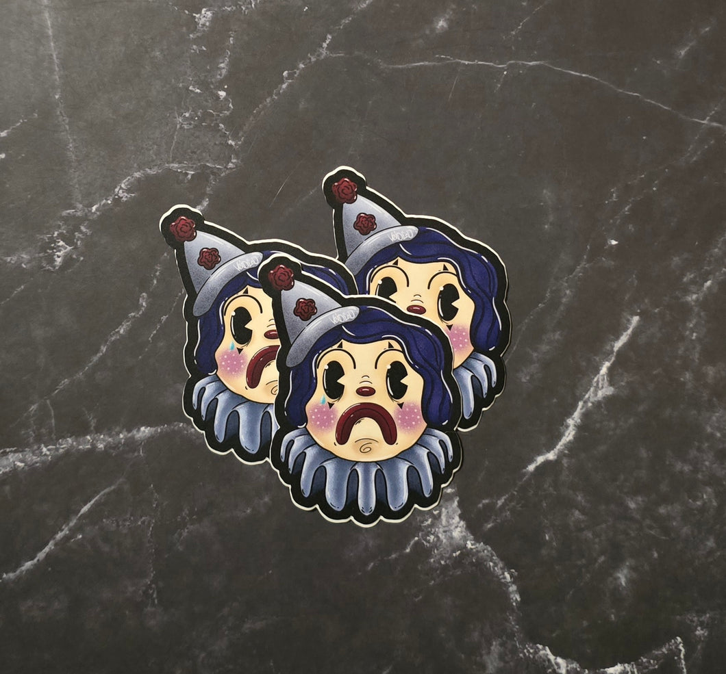 Sad Clown Sticker By VOIDEaD