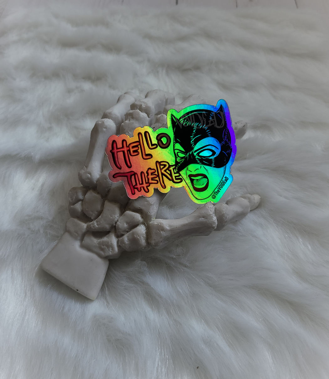 Sale Hell Here Holographic Sticker By VOIDEaD