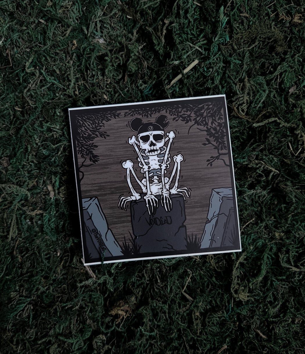 Happy Skeleton Sticker By VOIDEaD