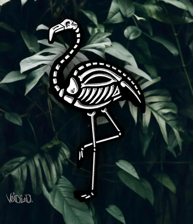 Glow In The Dark Skelemingo Pin By VOIDEaD
